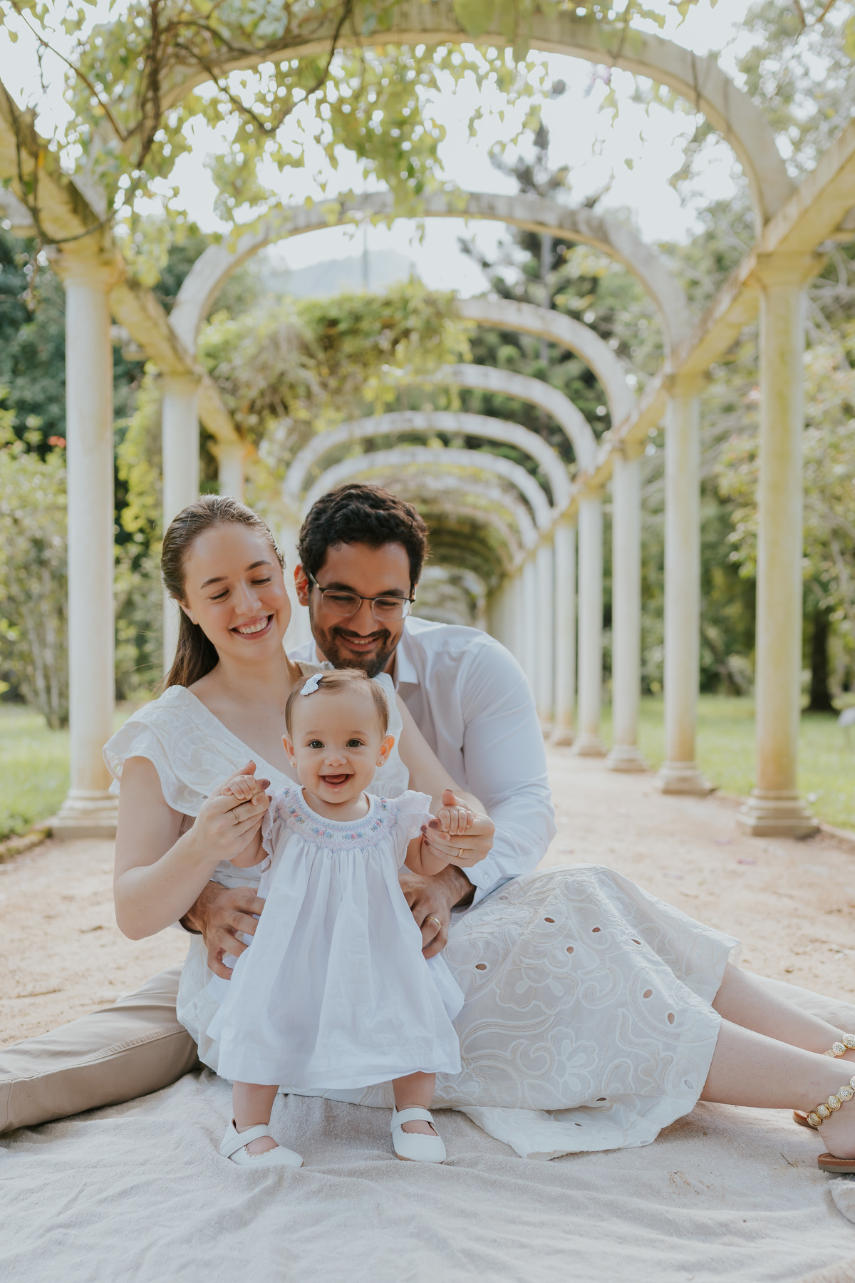 fotografia fotografa 6 meses Fernanda acompanhamento ensaio família rj Rio de Janeiro jardim botânico externo natureza
