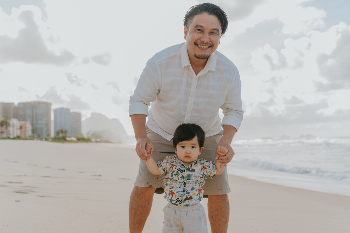 fotografia fotografa ensaio externo familia praia barra da Tijuca rio de janeiro rj sessão fotos 