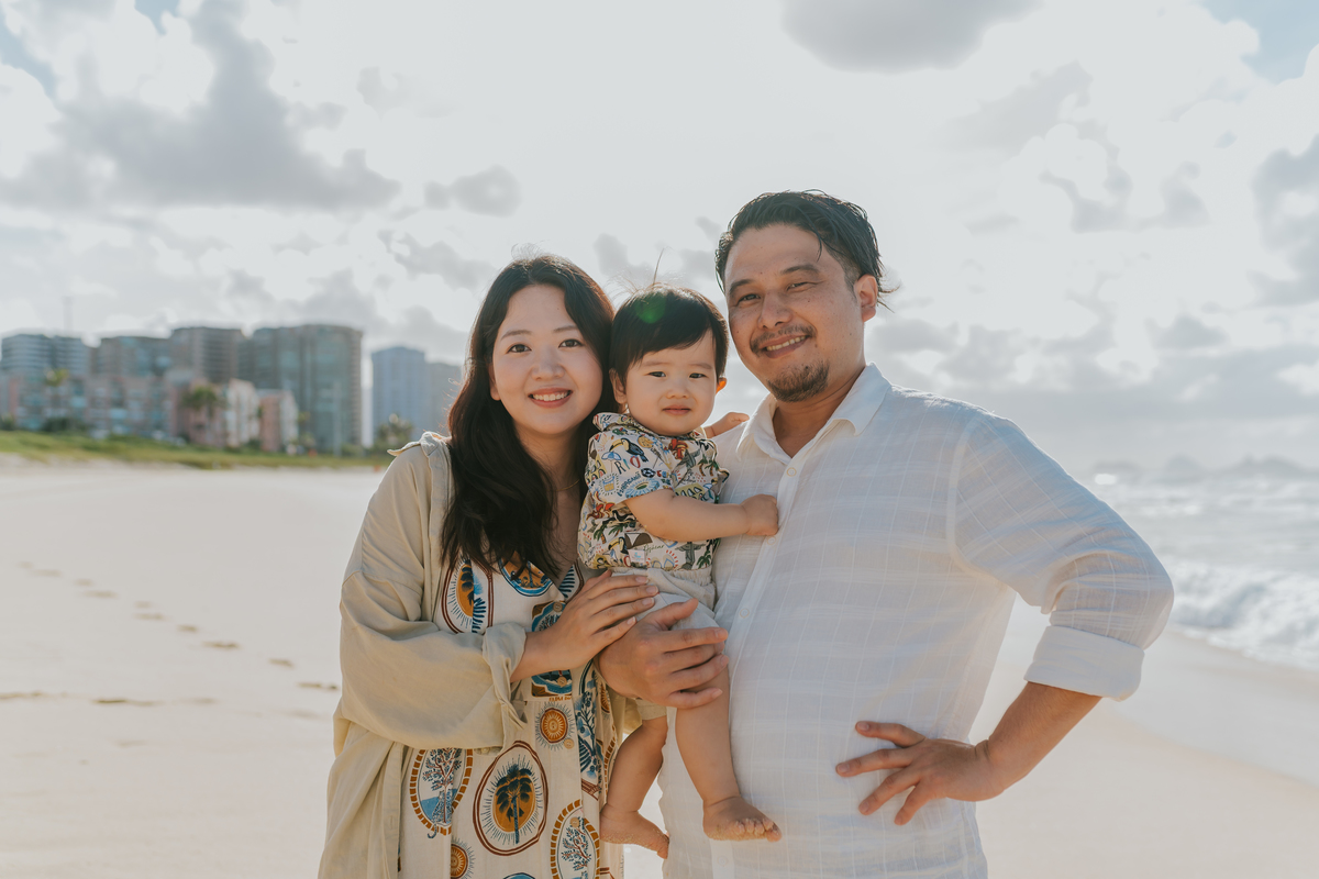 fotografia fotografa ensaio externo familia praia barra da Tijuca rio de janeiro rj sessão fotos 