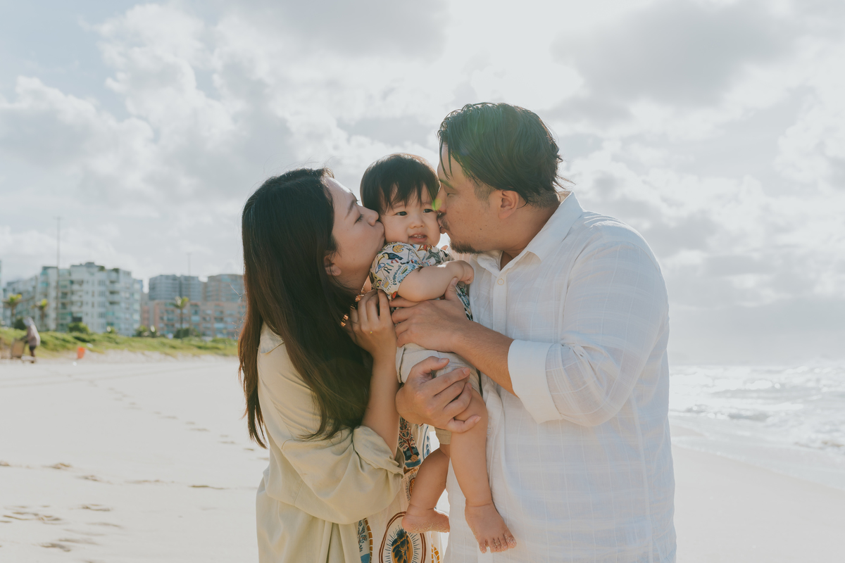 fotografia fotografa ensaio externo familia praia barra da Tijuca rio de janeiro rj sessão fotos 