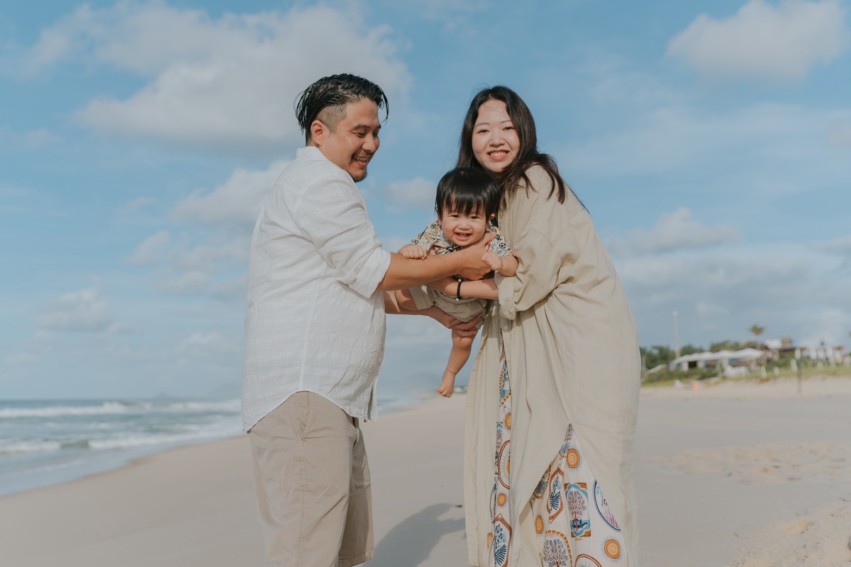 fotografia fotografa ensaio externo familia praia barra da Tijuca rio de janeiro rj sessão fotos 