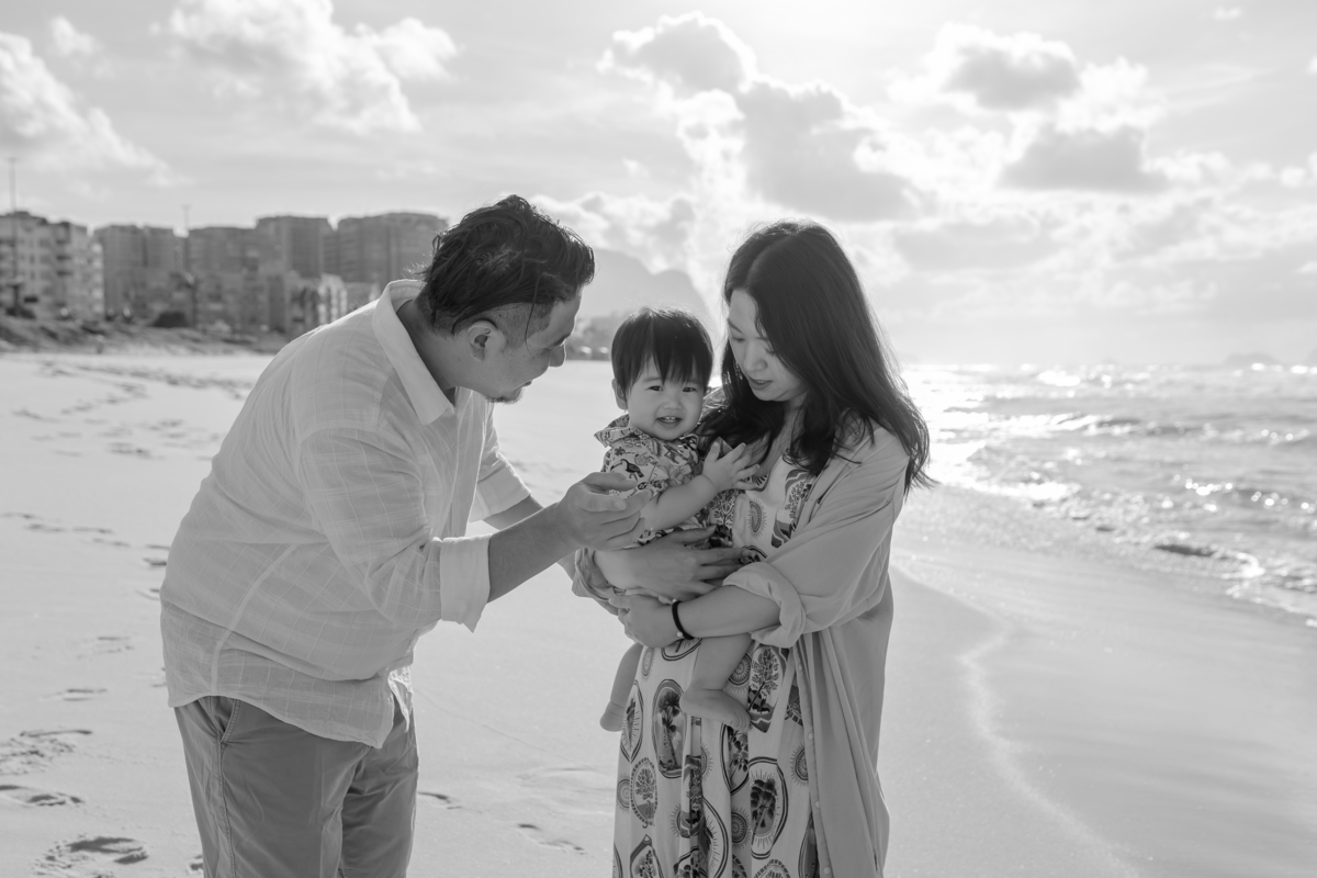 fotografia fotografa ensaio externo familia praia barra da Tijuca rio de janeiro rj sessão fotos 