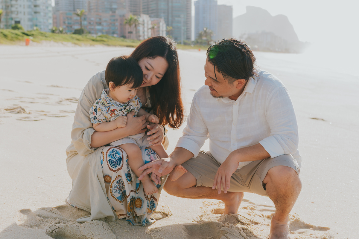 fotografia fotografa ensaio externo familia praia barra da Tijuca rio de janeiro rj sessão fotos 