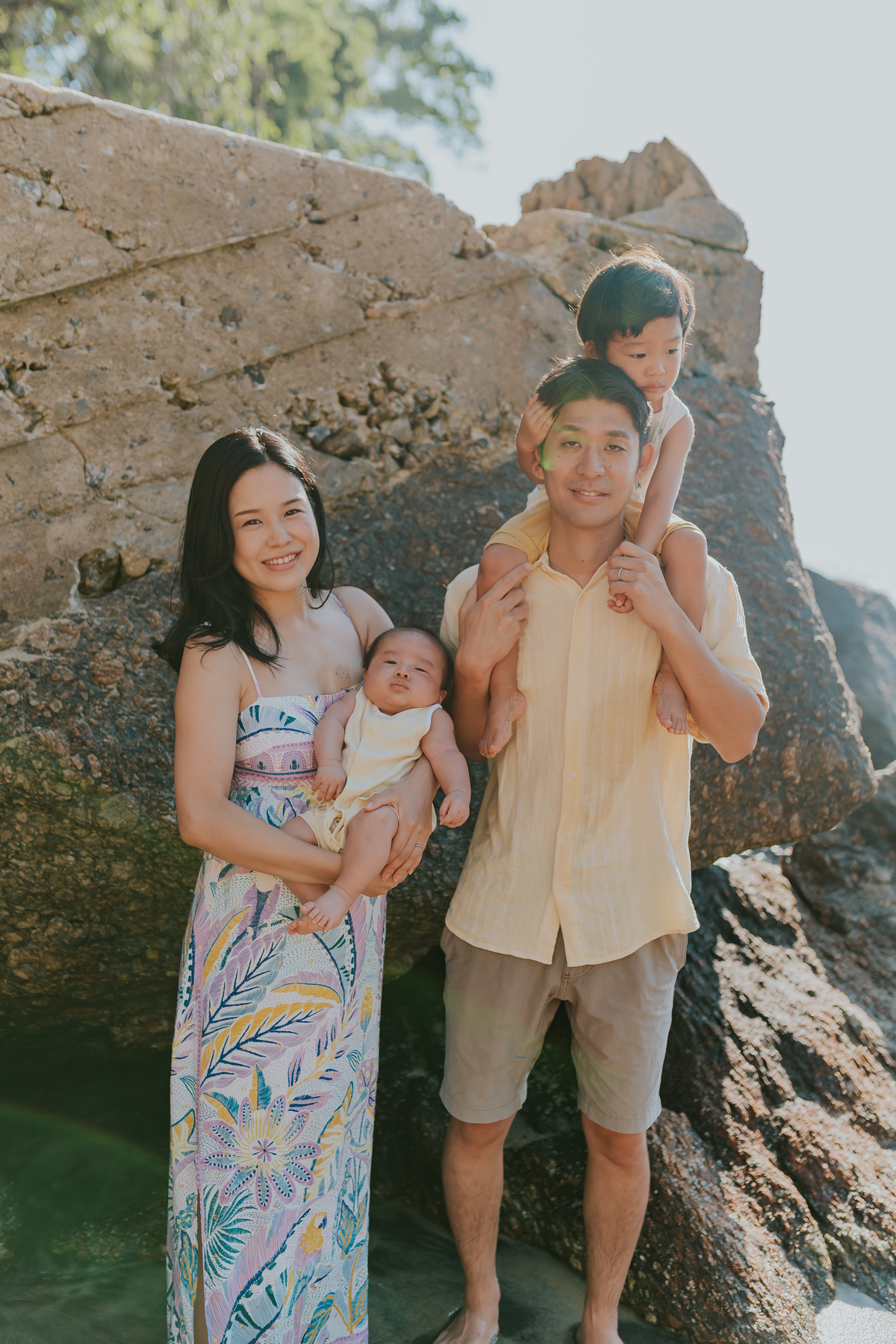 fotografia fotografa familia externo praia vermelha urca Rio de Janeiro rj crianças japonesas 