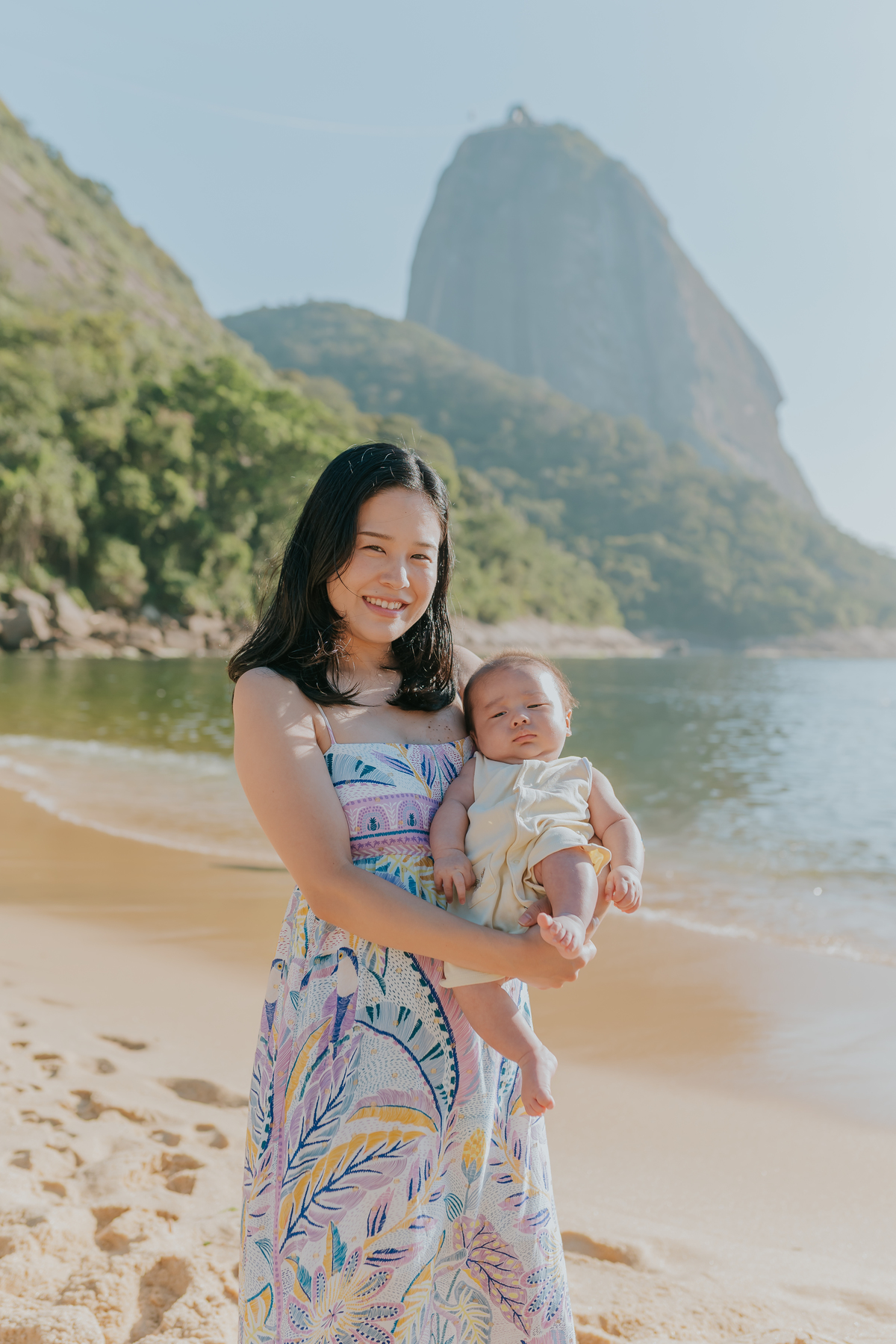 fotografia fotografa familia externo praia vermelha urca Rio de Janeiro rj crianças japonesas 