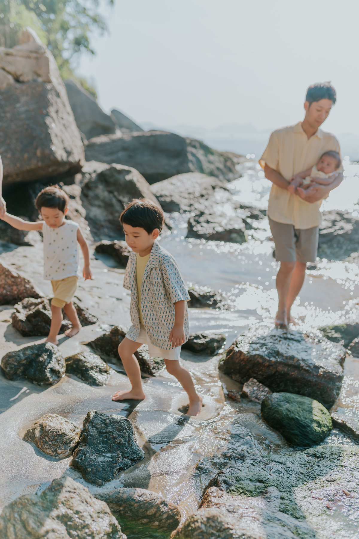 fotografia fotografa familia externo praia vermelha urca Rio de Janeiro rj crianças japonesas 