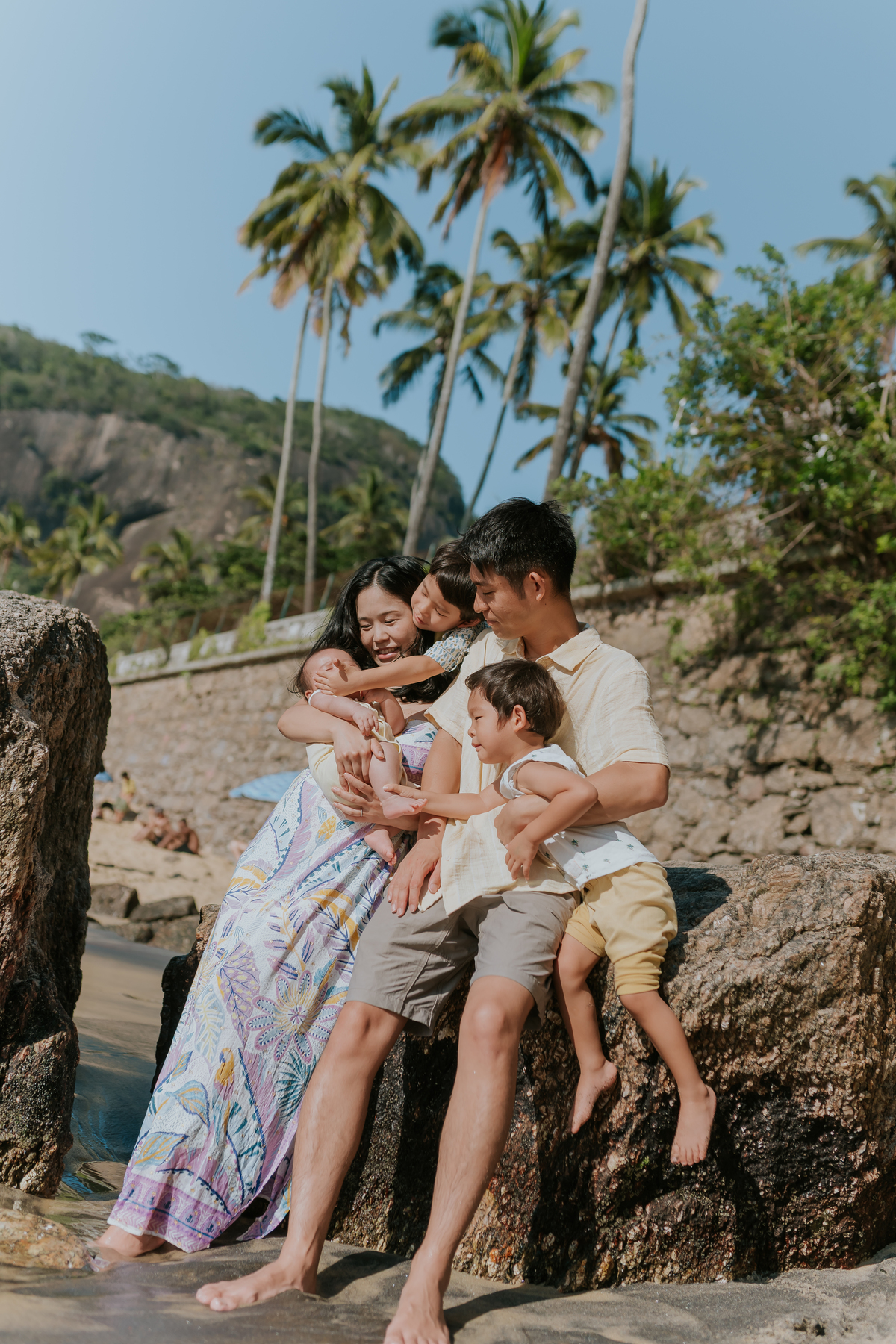fotografia fotografa familia externo praia vermelha urca Rio de Janeiro rj crianças japonesas 