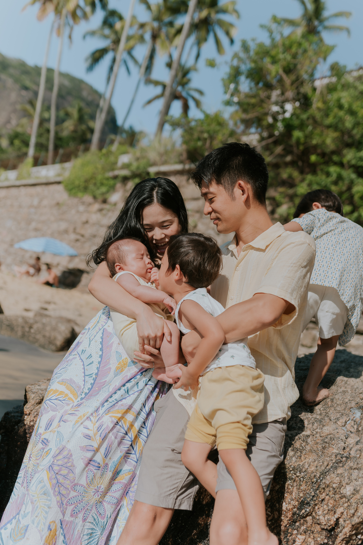 fotografia fotografa familia externo praia vermelha urca Rio de Janeiro rj crianças japonesas 