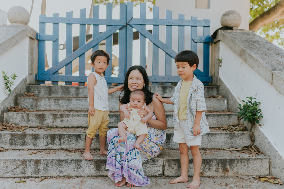 fotografia fotografa familia externo praia vermelha urca Rio de Janeiro rj crianças japonesas 
