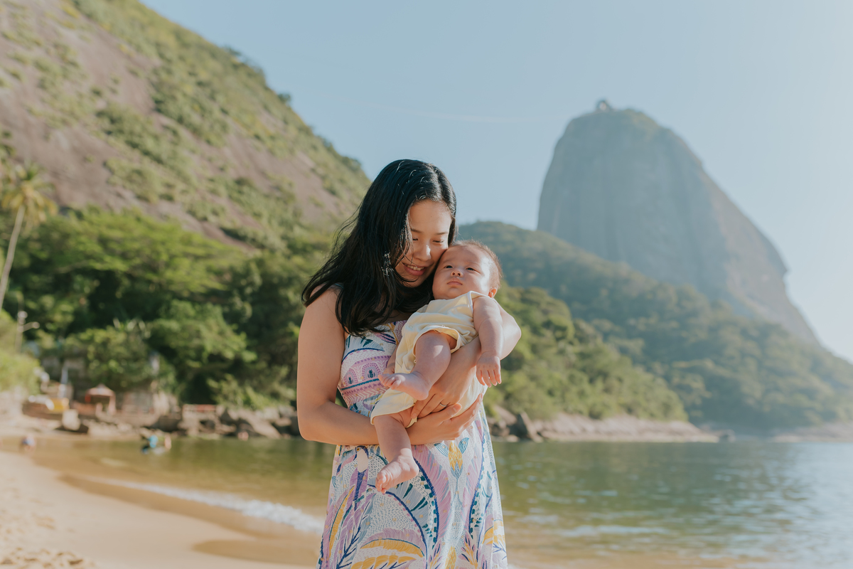fotografia fotografa familia externo praia vermelha urca Rio de Janeiro rj crianças japonesas 