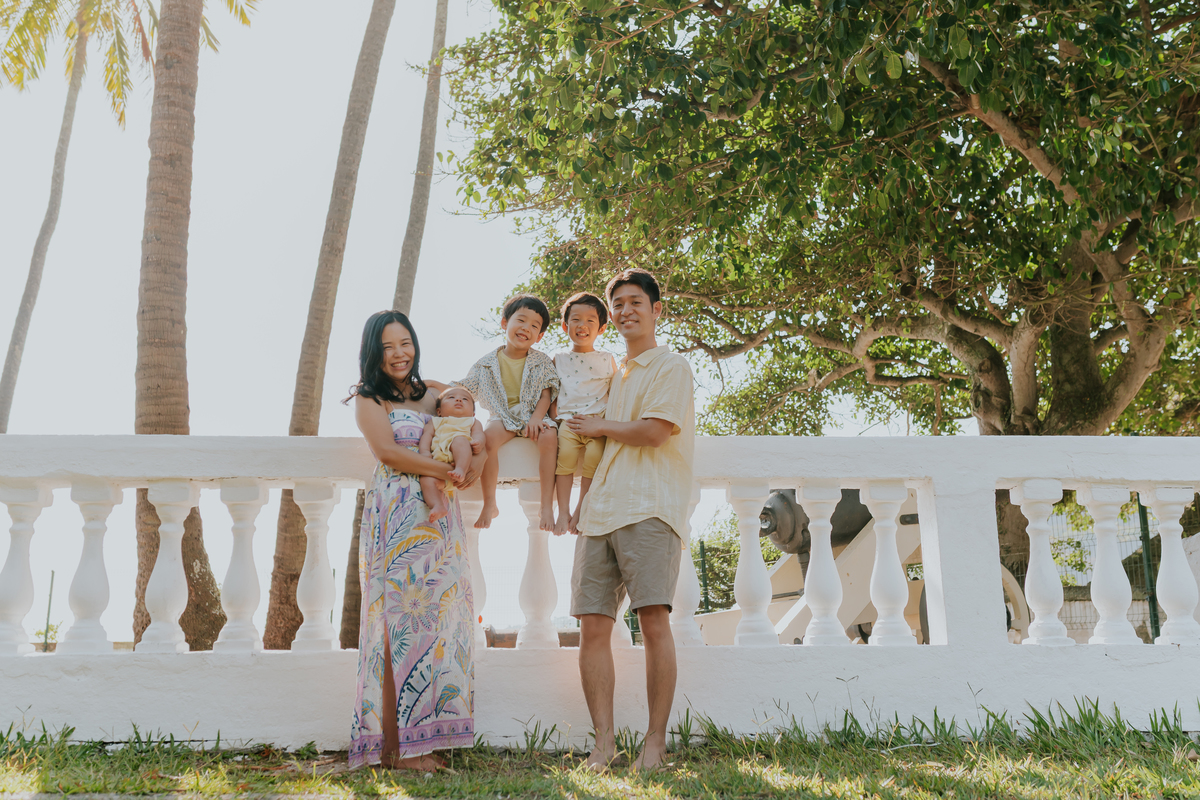 fotografia fotografa familia externo praia vermelha urca Rio de Janeiro rj crianças japonesas 