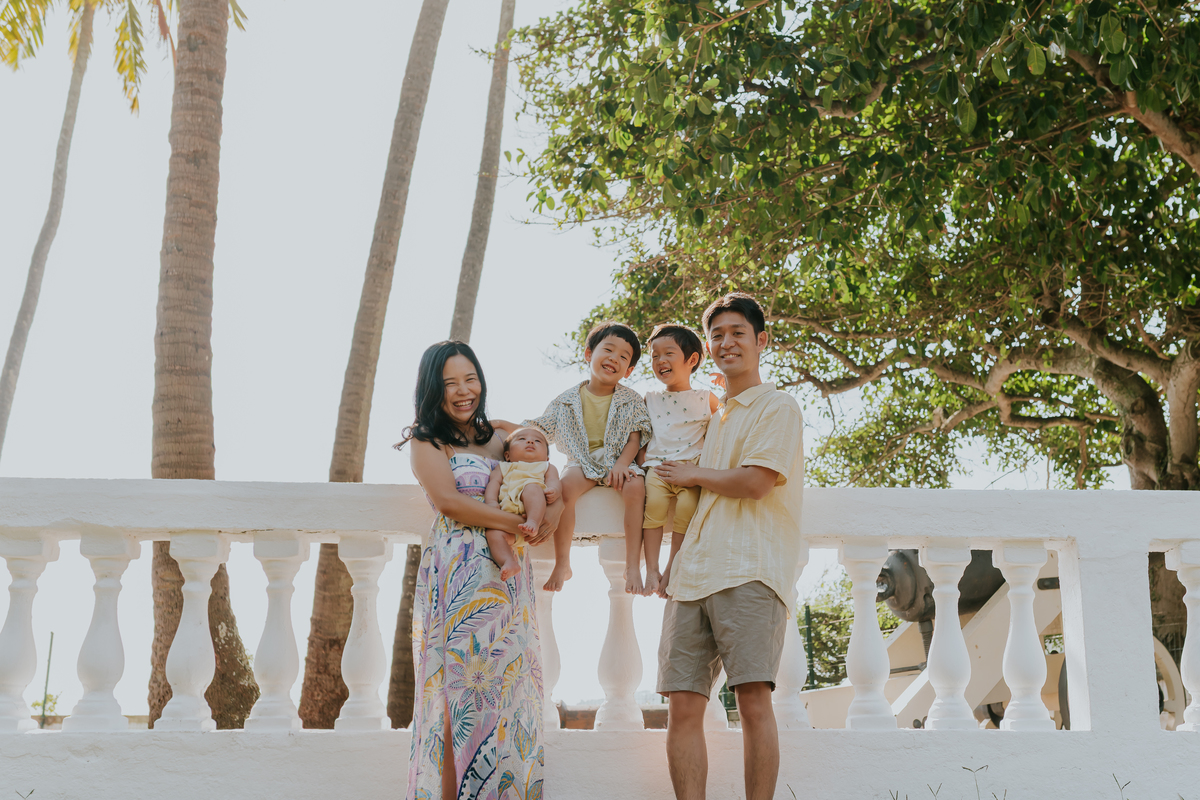 fotografia fotografa familia externo praia vermelha urca Rio de Janeiro rj crianças japonesas 