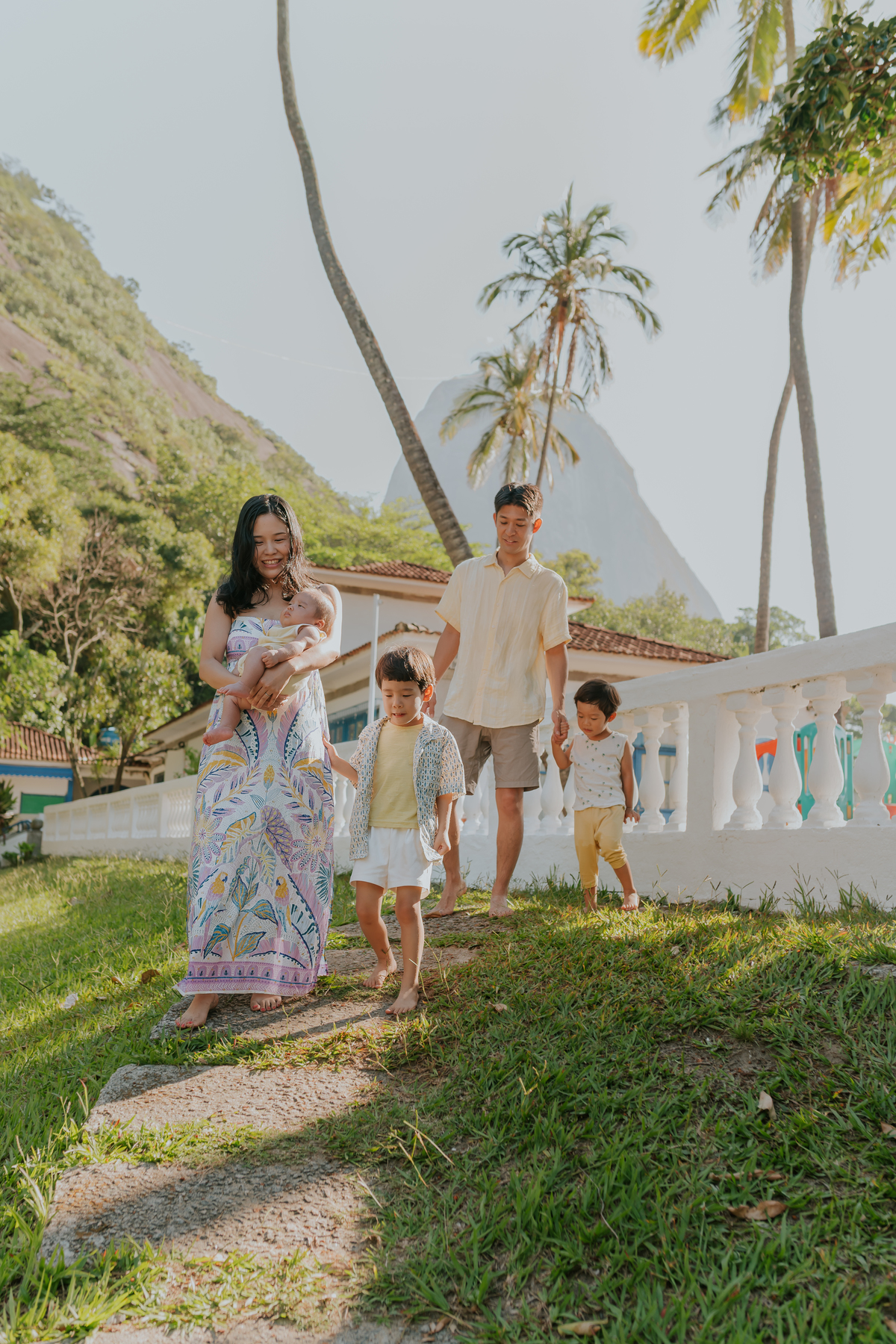 fotografia fotografa familia externo praia vermelha urca Rio de Janeiro rj crianças japonesas 