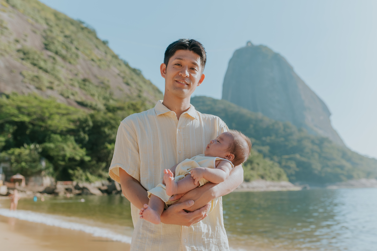 fotografia fotografa familia externo praia vermelha urca Rio de Janeiro rj crianças japonesas 