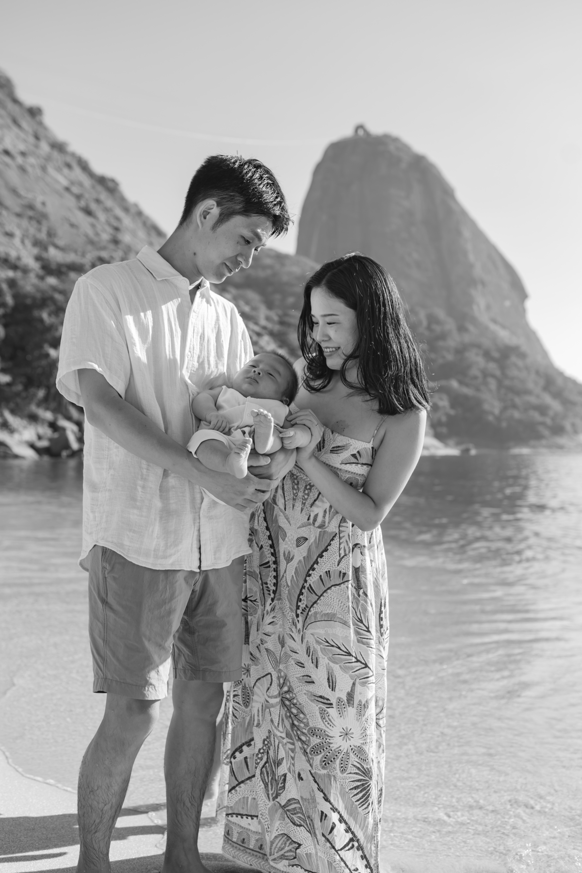 fotografia fotografa familia externo praia vermelha urca Rio de Janeiro rj crianças japonesas 