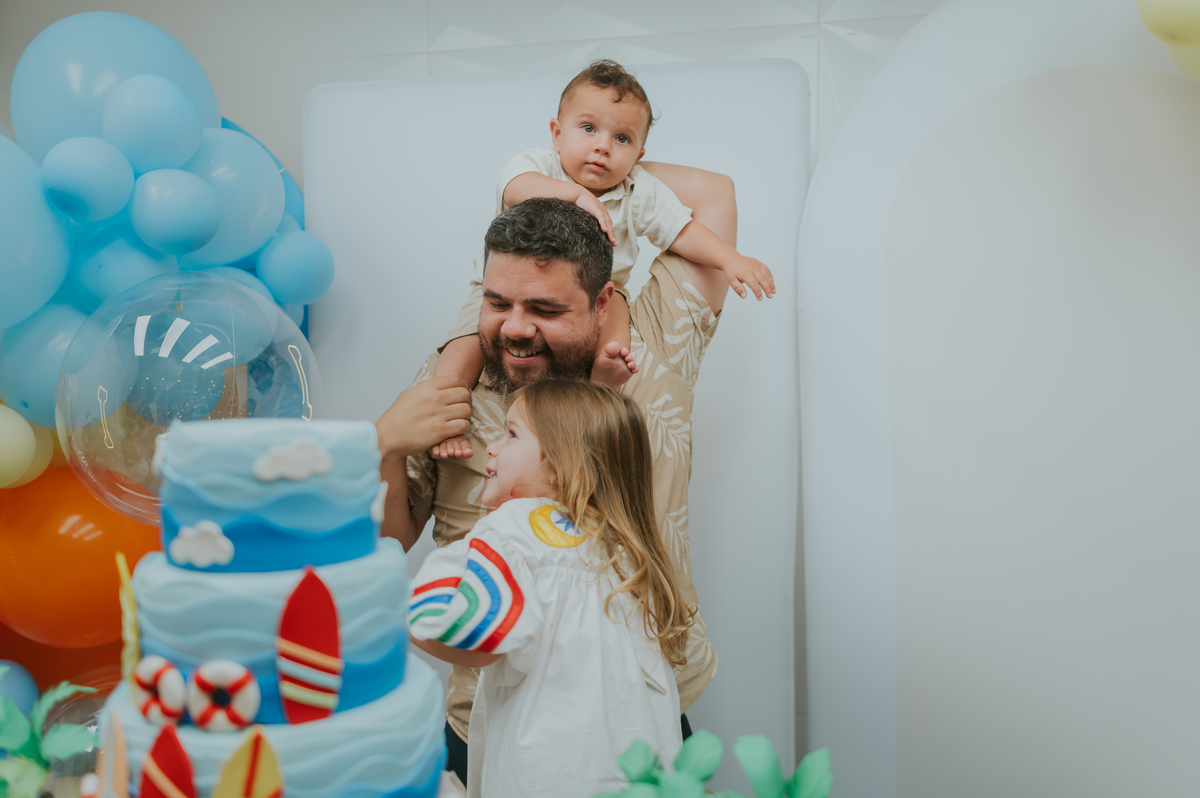 fotografa fotografia familia festa infantil 1 ano augusto barra da Tijuca Río de Janeiro rj tema praia bruna Guerson 