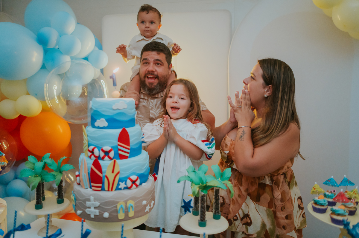 fotografa fotografia familia festa infantil 1 ano augusto barra da Tijuca Río de Janeiro rj tema praia bruna Guerson 
