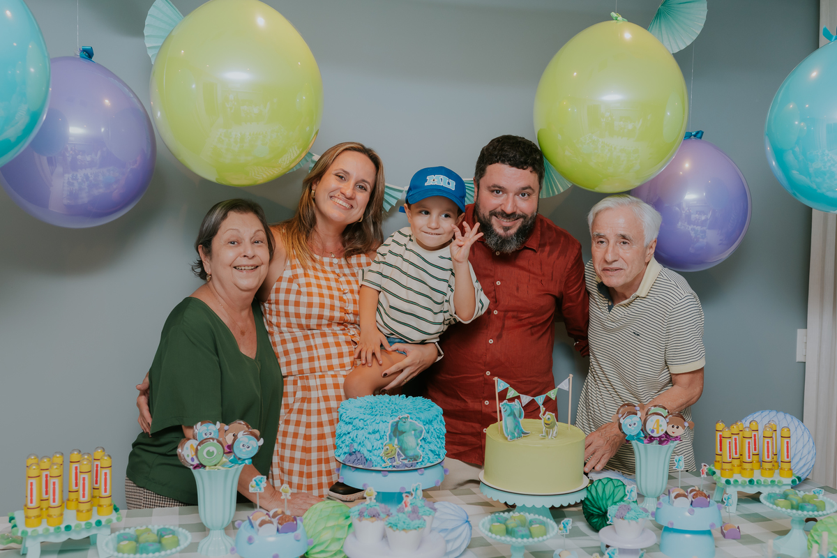 fotografia fotografa festa infantil 4 anos Samuel tema monstros sa botafogo rio de janeiro rj familia 