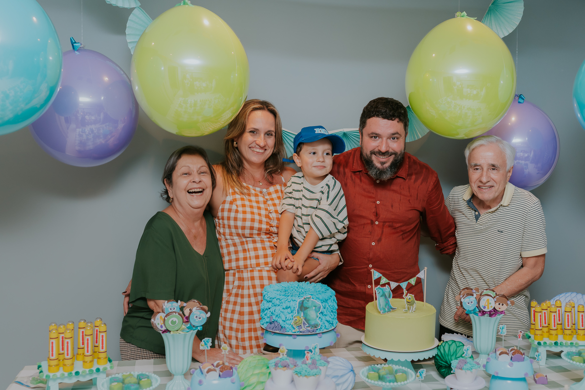 fotografia fotografa festa infantil 4 anos Samuel tema monstros sa botafogo rio de janeiro rj familia 