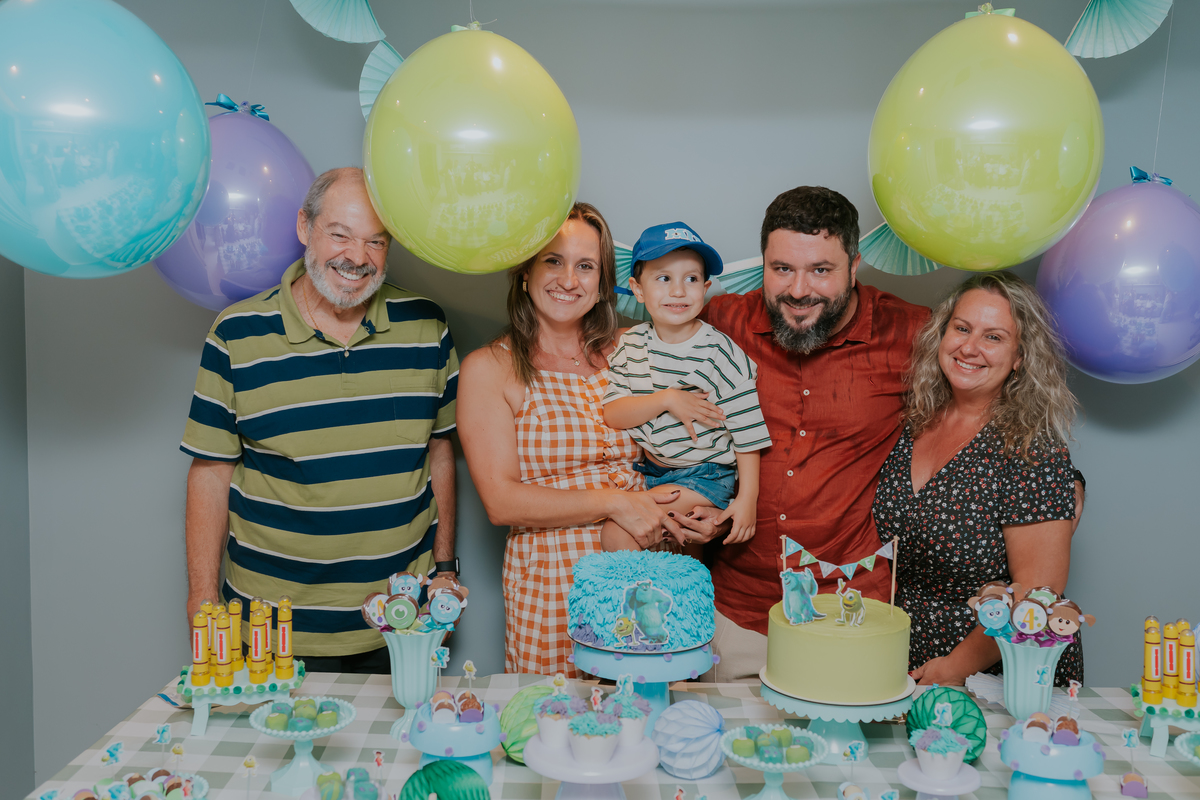 fotografia fotografa festa infantil 4 anos Samuel tema monstros sa botafogo rio de janeiro rj familia 