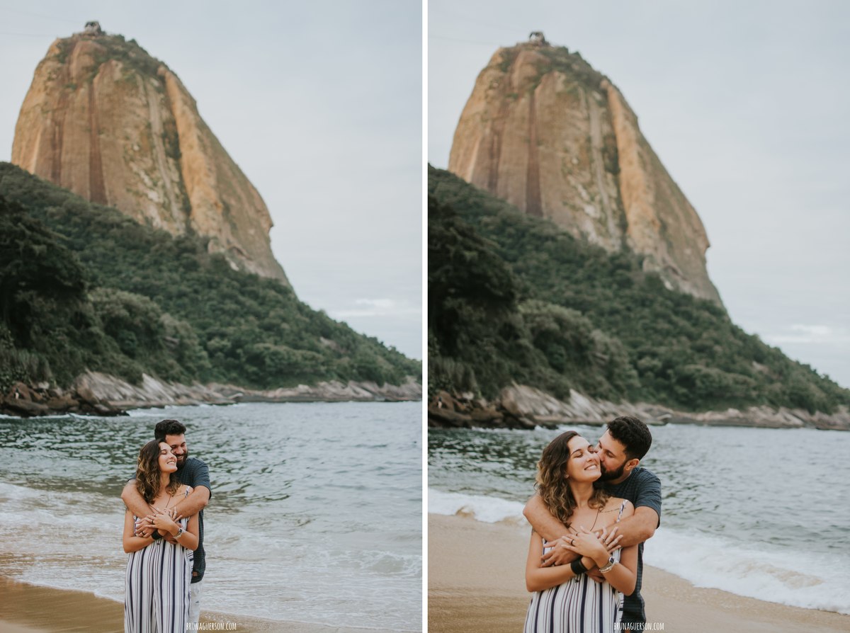 Fotografia ensaio de casal- Praia Vermelha, Urca- Rio de Janeiro