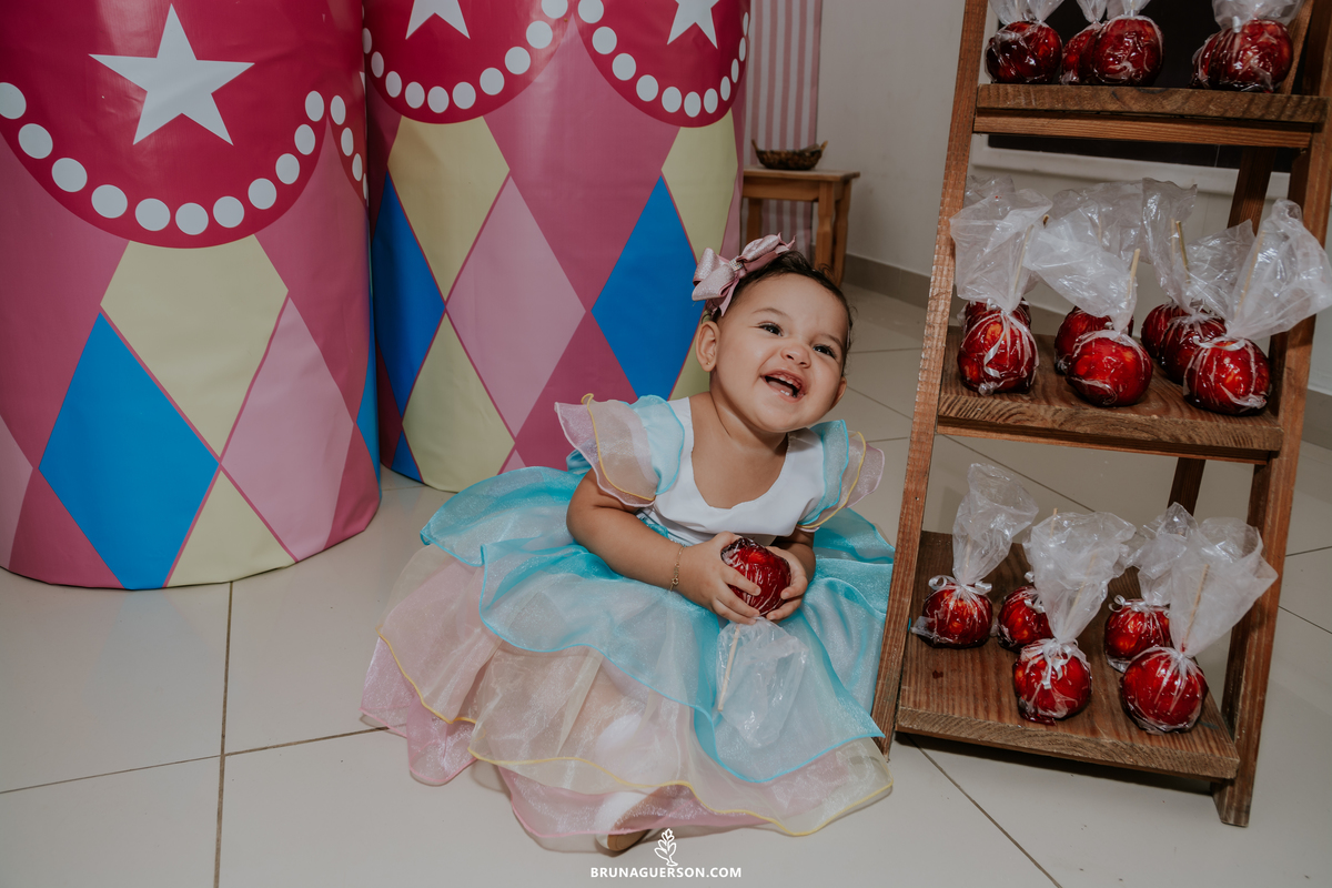 festa infantil 1 ano rio de janeiro rj fotografia ilha do governador  criança sorindo circo rosa