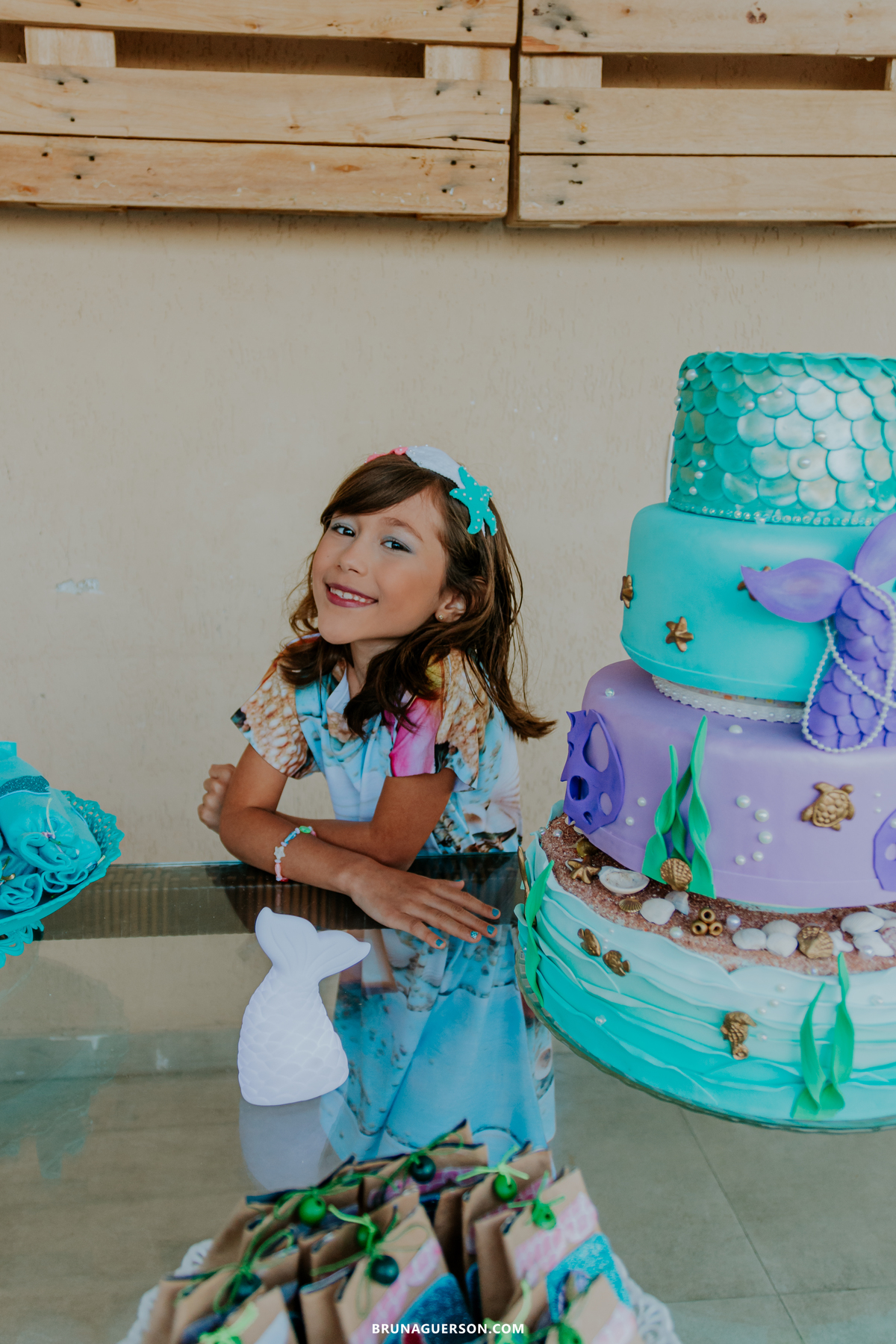 festa infantil rio de janeiro rj bruna guerson fotografa sereia criança decoração