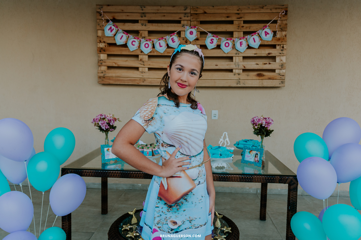 festa infantil rio de janeiro rj bruna guerson fotografa sereia criança decoração
