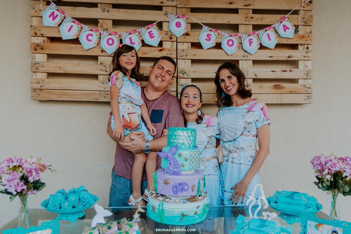 festa infantil rio de janeiro rj bruna guerson fotografa sereia criança decoração
