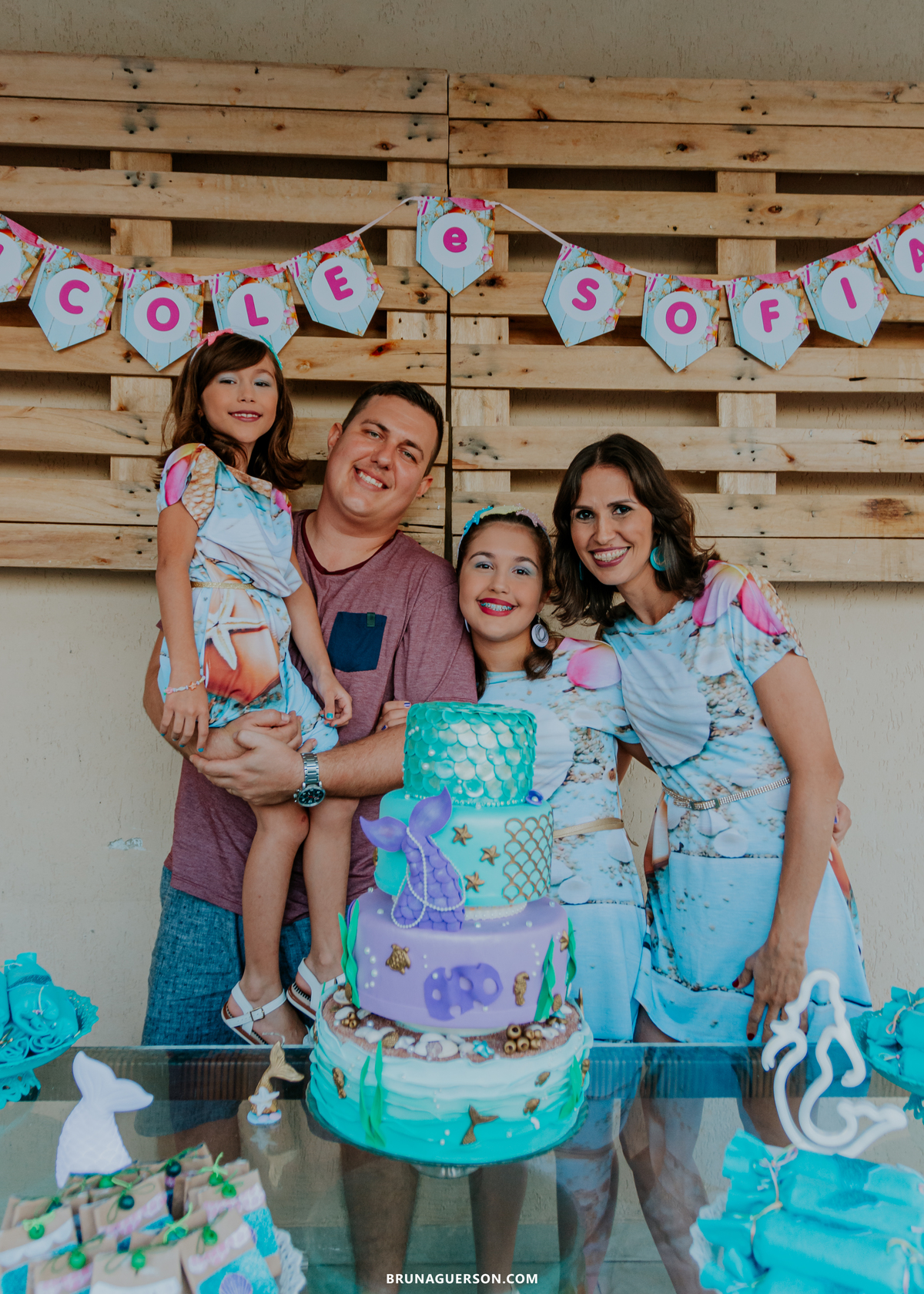 festa infantil rio de janeiro rj bruna guerson fotografa sereia criança decoração