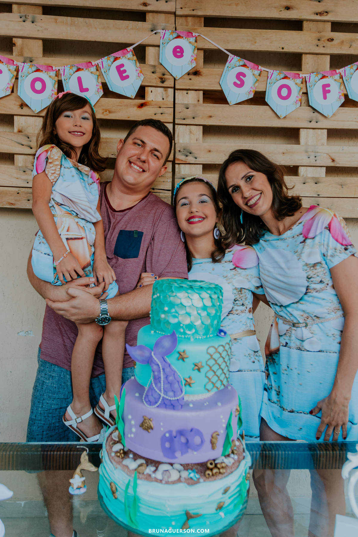 festa infantil rio de janeiro rj bruna guerson fotografa sereia criança decoração