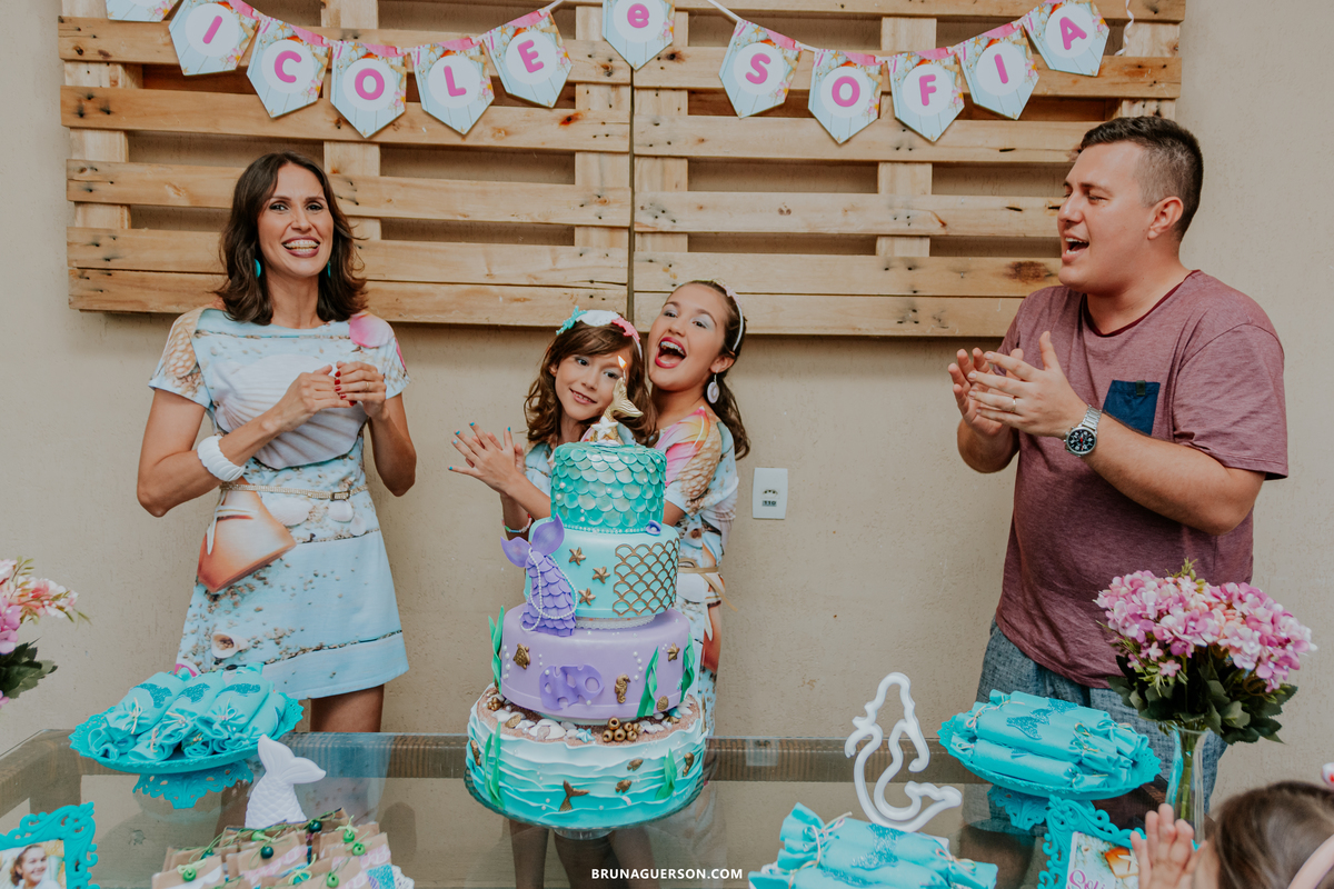 festa infantil rio de janeiro rj bruna guerson fotografa sereia criança decoração parabéns