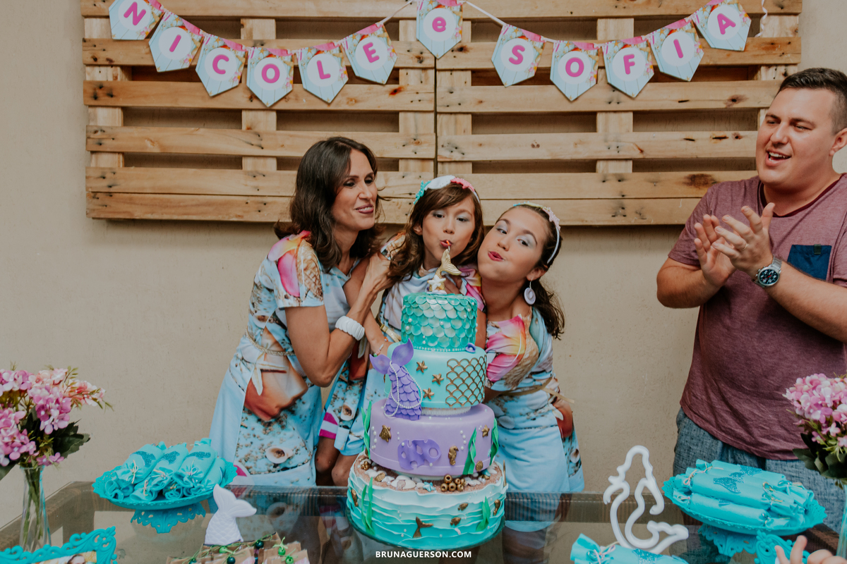 festa infantil rio de janeiro rj bruna guerson fotografa sereia criança decoração parabéns