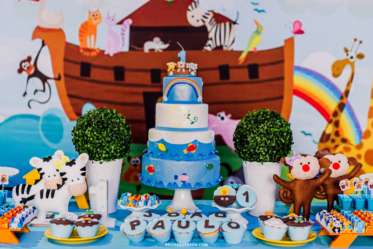festa infantil decoração arca de noe Rio de Janeiro rj aniversario 1 ano 