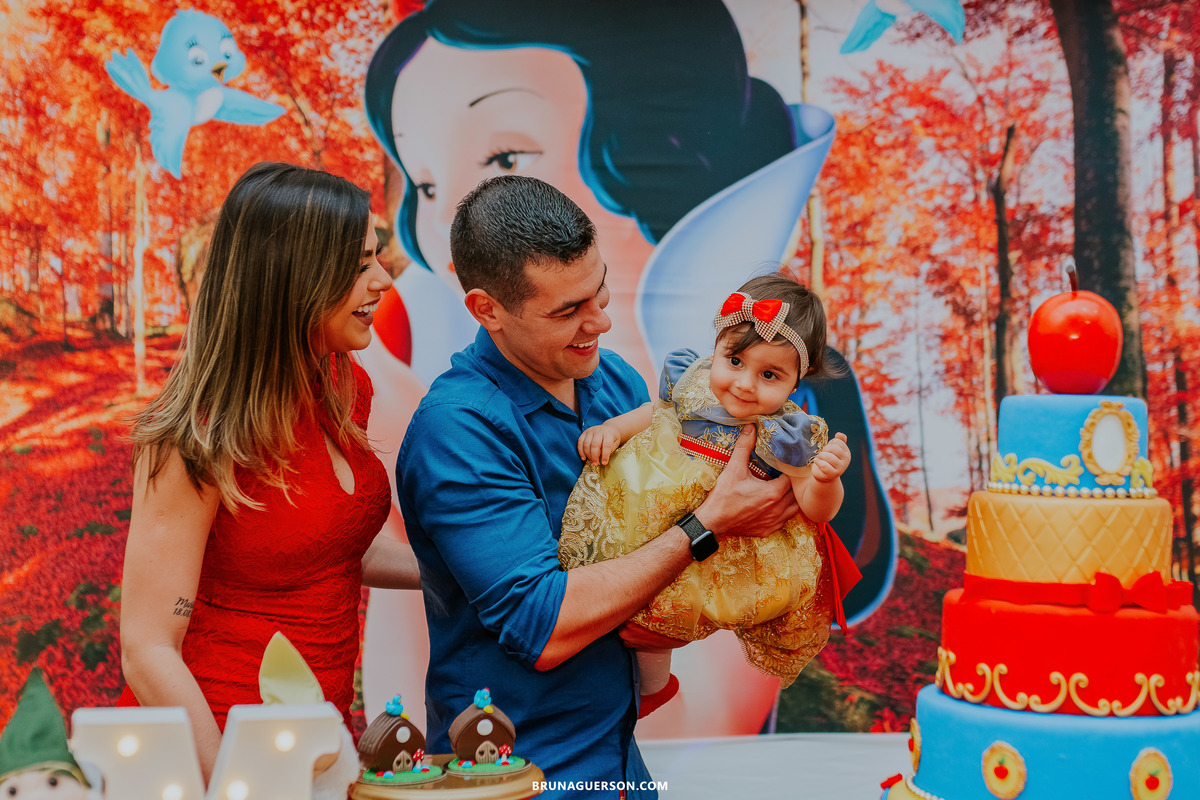fotografia festa infantil rj 1 ano Mariah branca de neve fotografa rio de janeiro