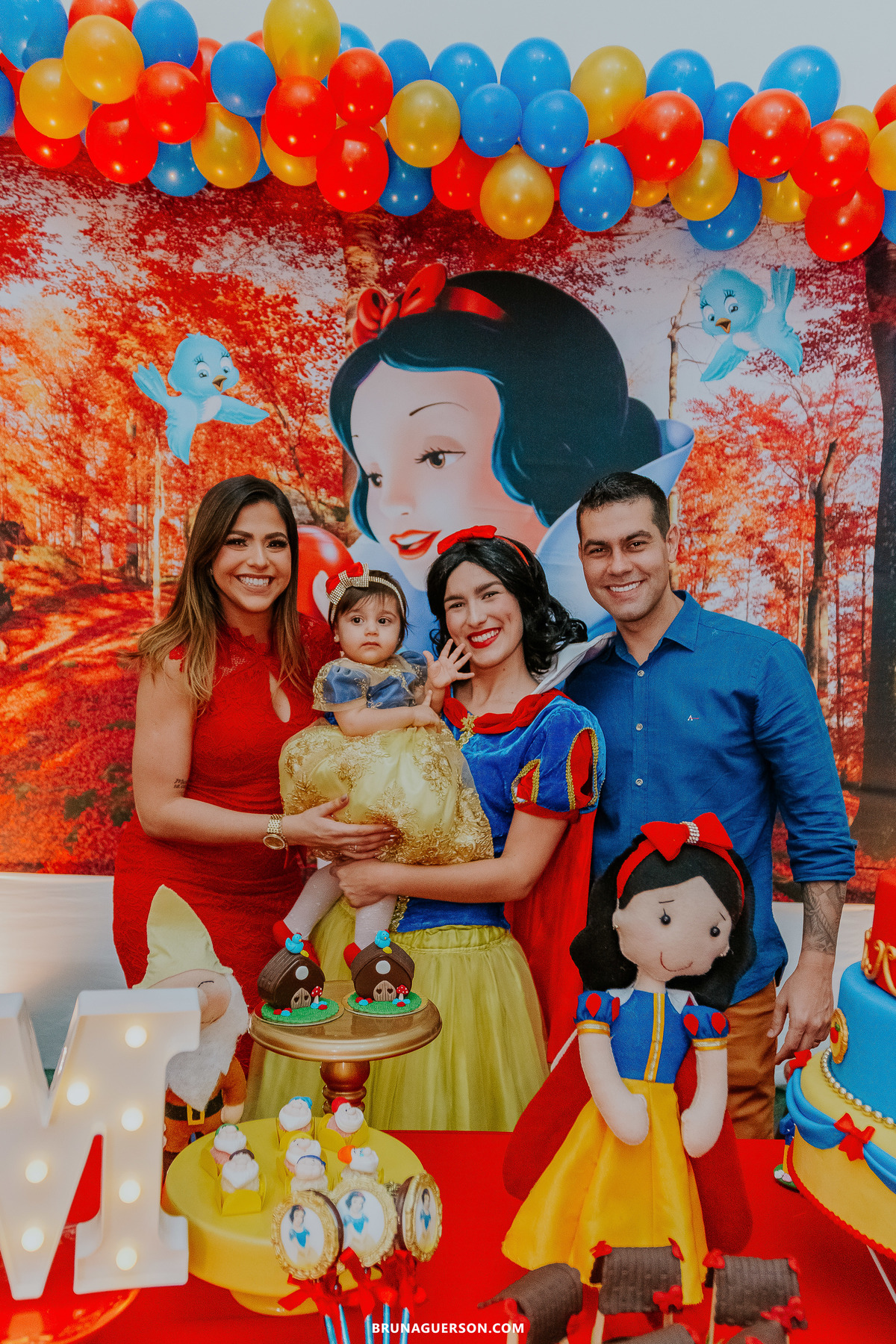 fotografia festa infantil rj 1 ano Mariah branca de neve fotografa rio de janeiro