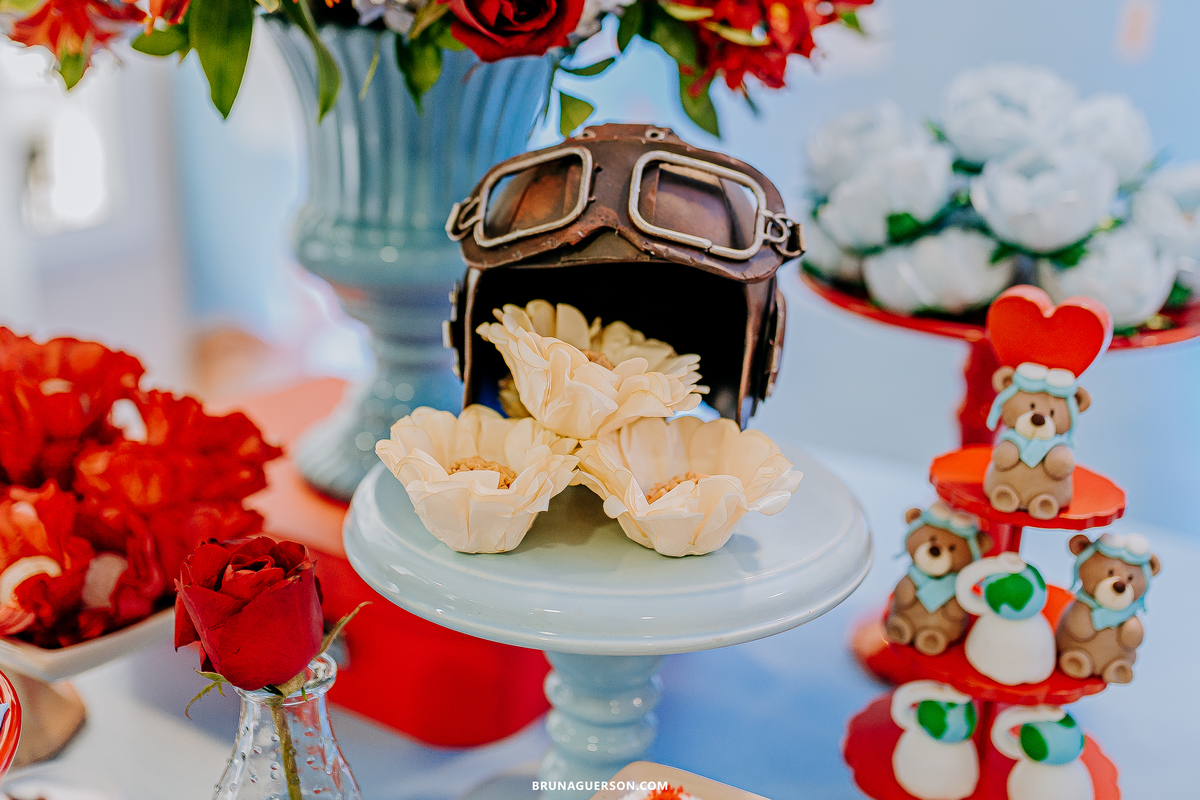 fotografa de familia Rio de Janeiro rj cha de bebe cha de menino tema urso aviador decoracao