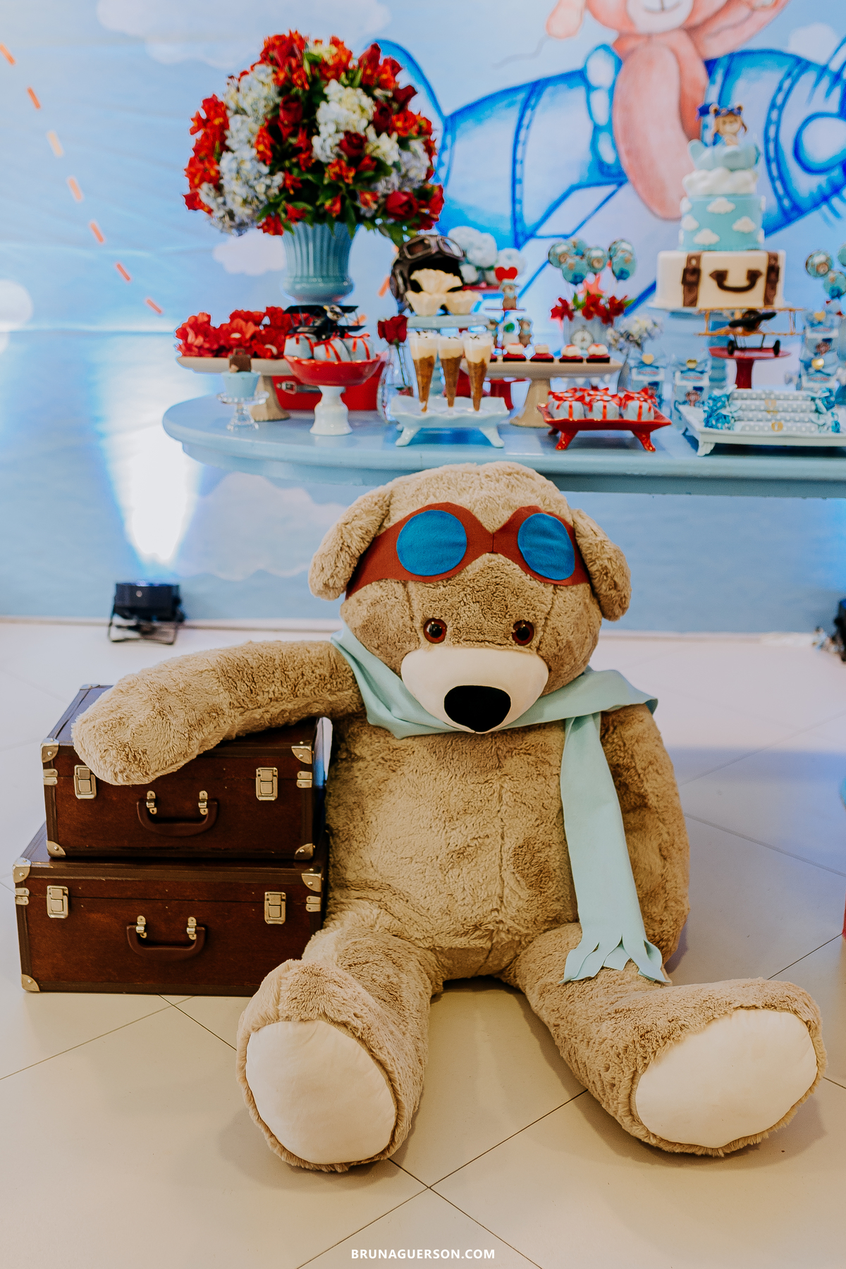 fotografa de familia Rio de Janeiro rj cha de bebe cha de menino tema urso aviador decoracao