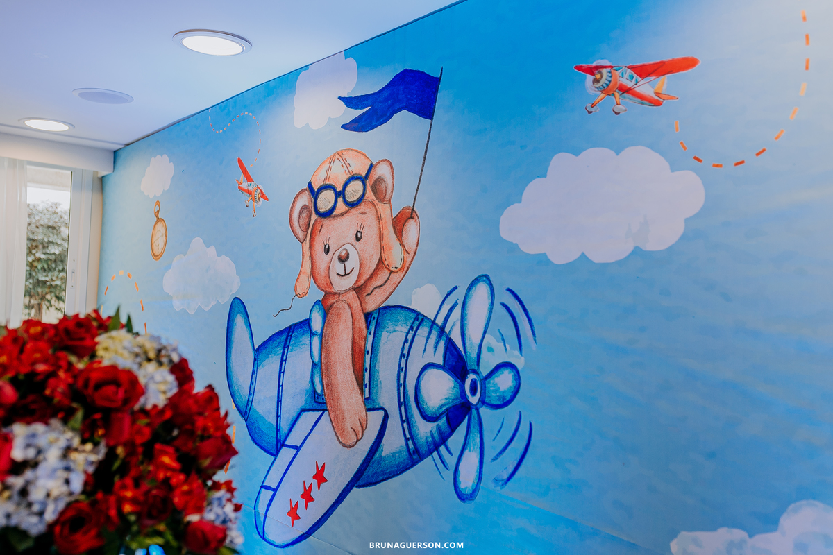 fotografa de familia Rio de Janeiro rj cha de bebe cha de menino tema urso aviador decoracao