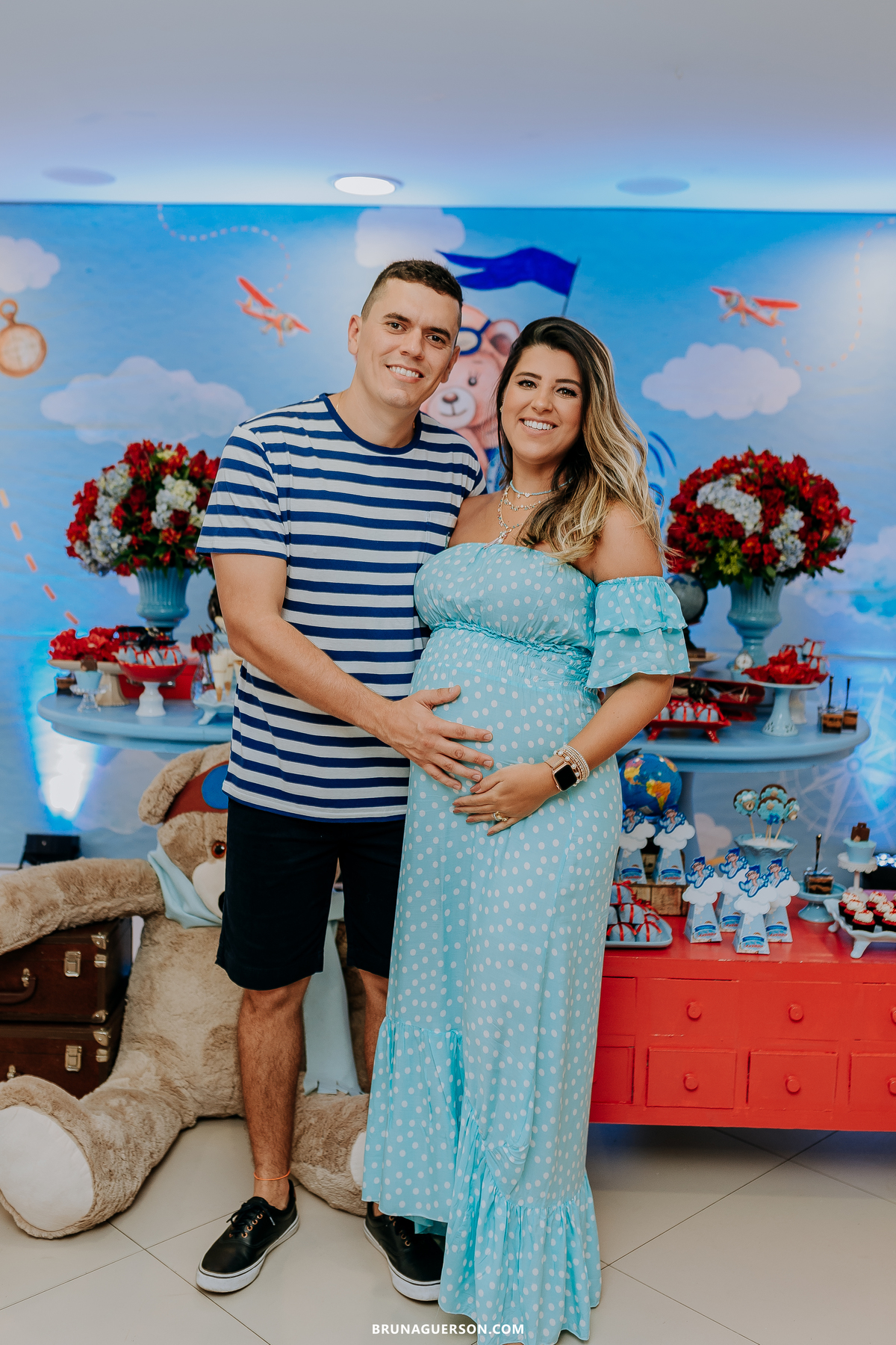 fotografa de familia Rio de Janeiro rj cha de bebe cha de menino tema urso aviador decoracao