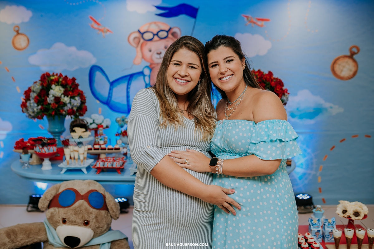 fotografa de familia Rio de Janeiro rj cha de bebe cha de menino tema urso aviador decoracao