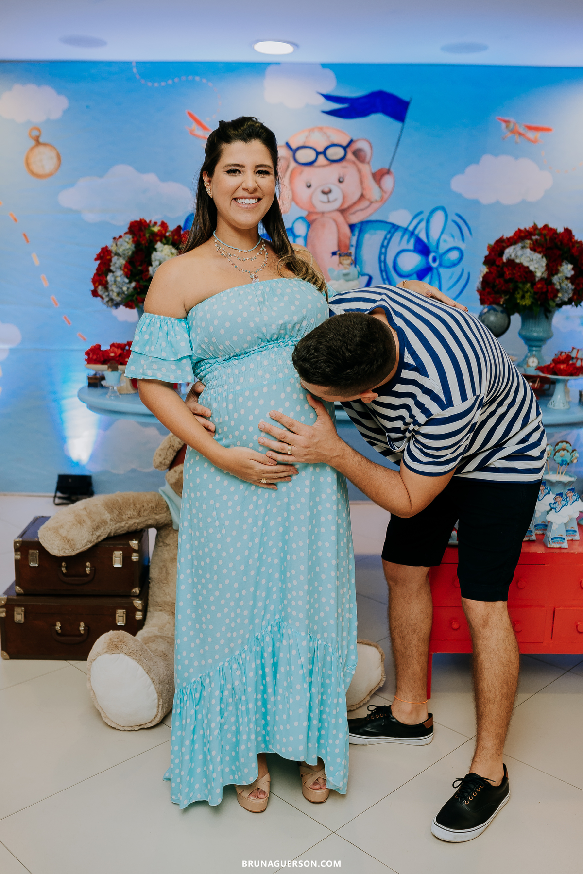fotografa de familia Rio de Janeiro rj cha de bebe cha de menino tema urso aviador decoracao
