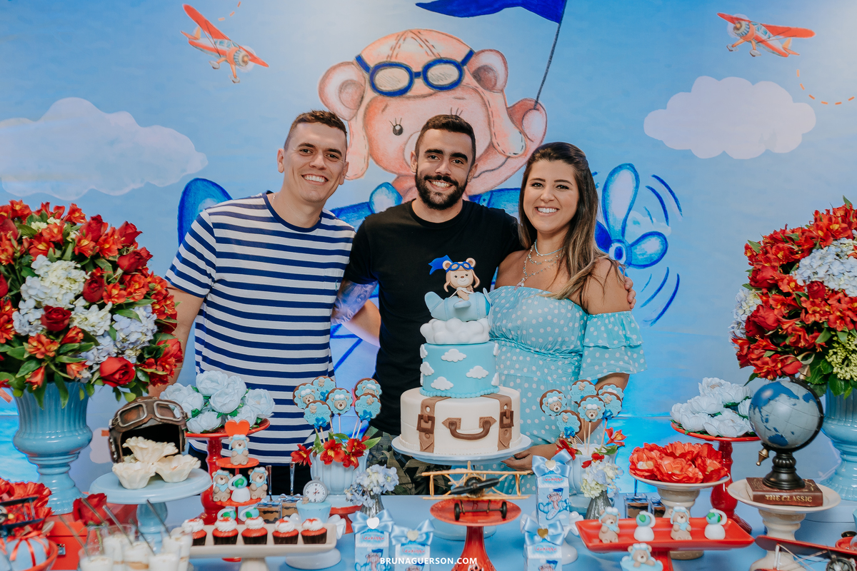 fotografa de familia Rio de Janeiro rj cha de bebe cha de menino tema urso aviador decoracao