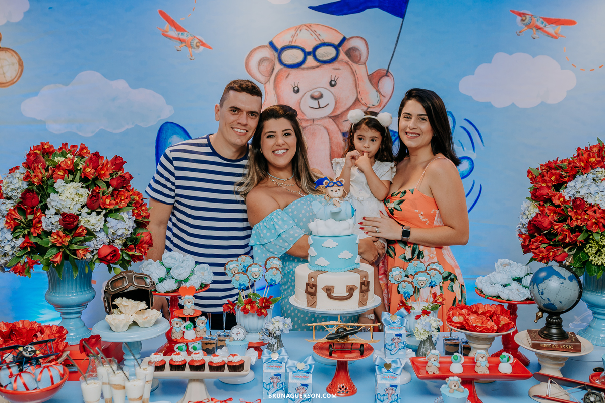 fotografa de familia Rio de Janeiro rj cha de bebe cha de menino tema urso aviador decoracao