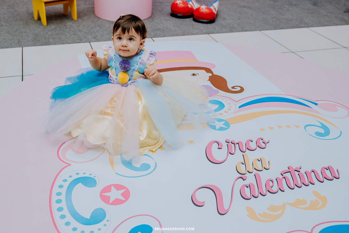 fotografia festa infantil Rio de Janeiro fotógrafa rj 1 ano circo rosa 