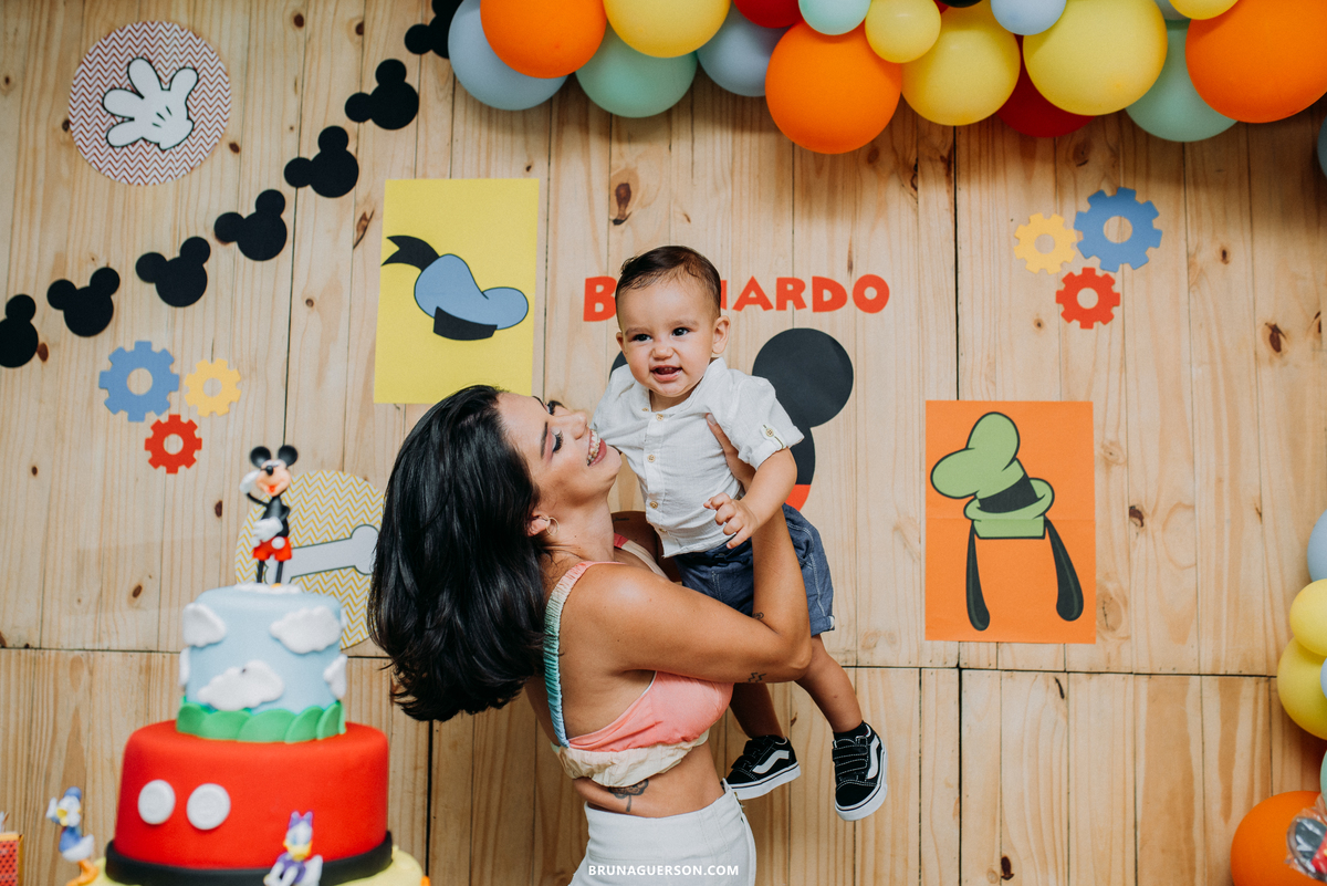 festa infantil rj Rio de Janeiro fotografia aniversario tema Mickey Mouse decoração 1 ano recreio dos bandeirantes
