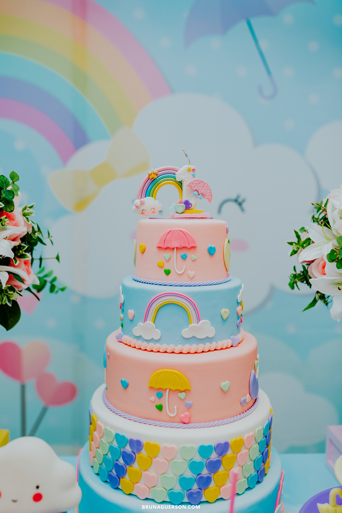 festa infantil 1 ano chuva de amor rio de janeiro lagoa rj clube naval piraque bruna guerson decoracao menina