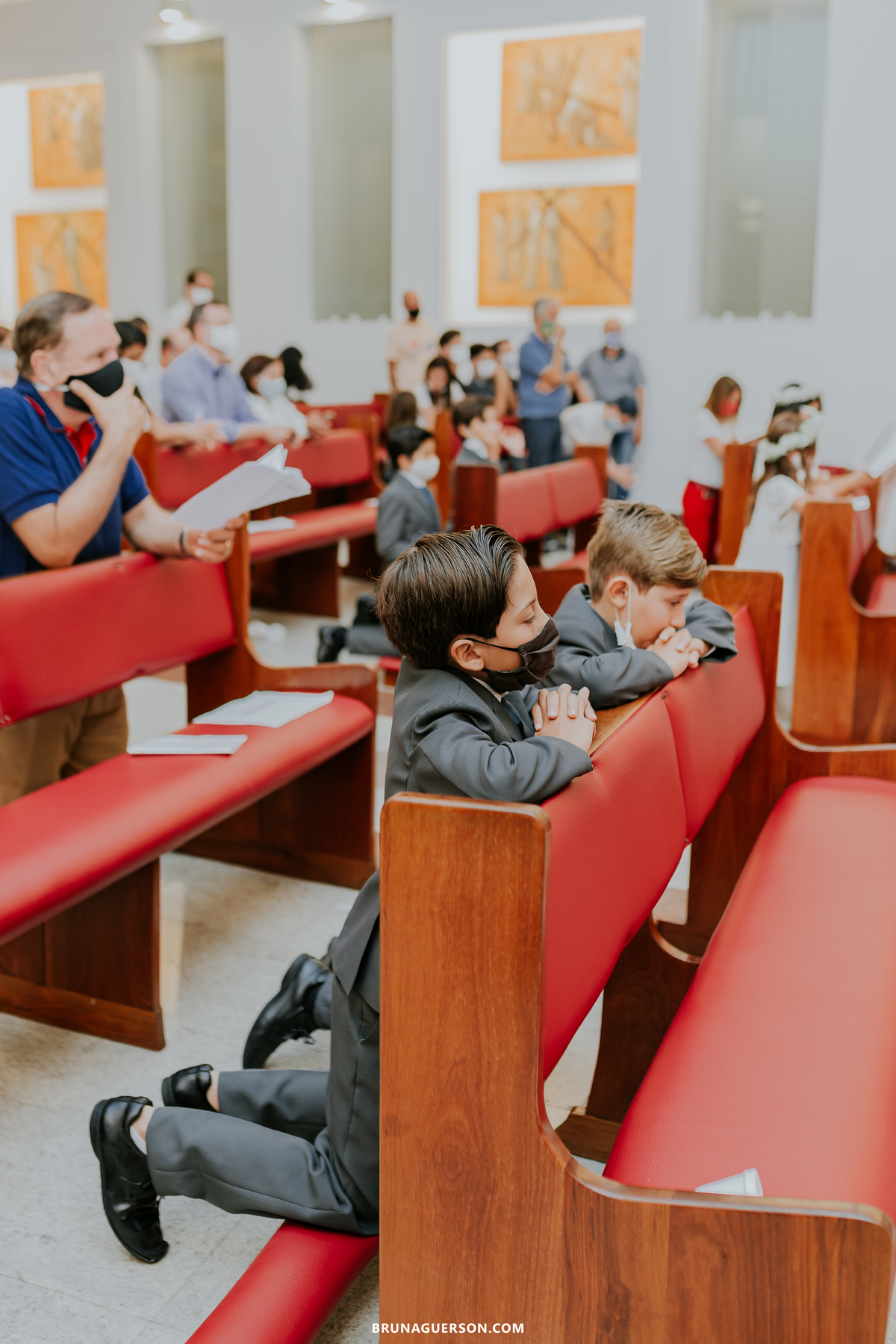 fotografia primeira comunhão eucaristia colégio porto real barra da tijuca paroquia Santa Rosa de lima rj 