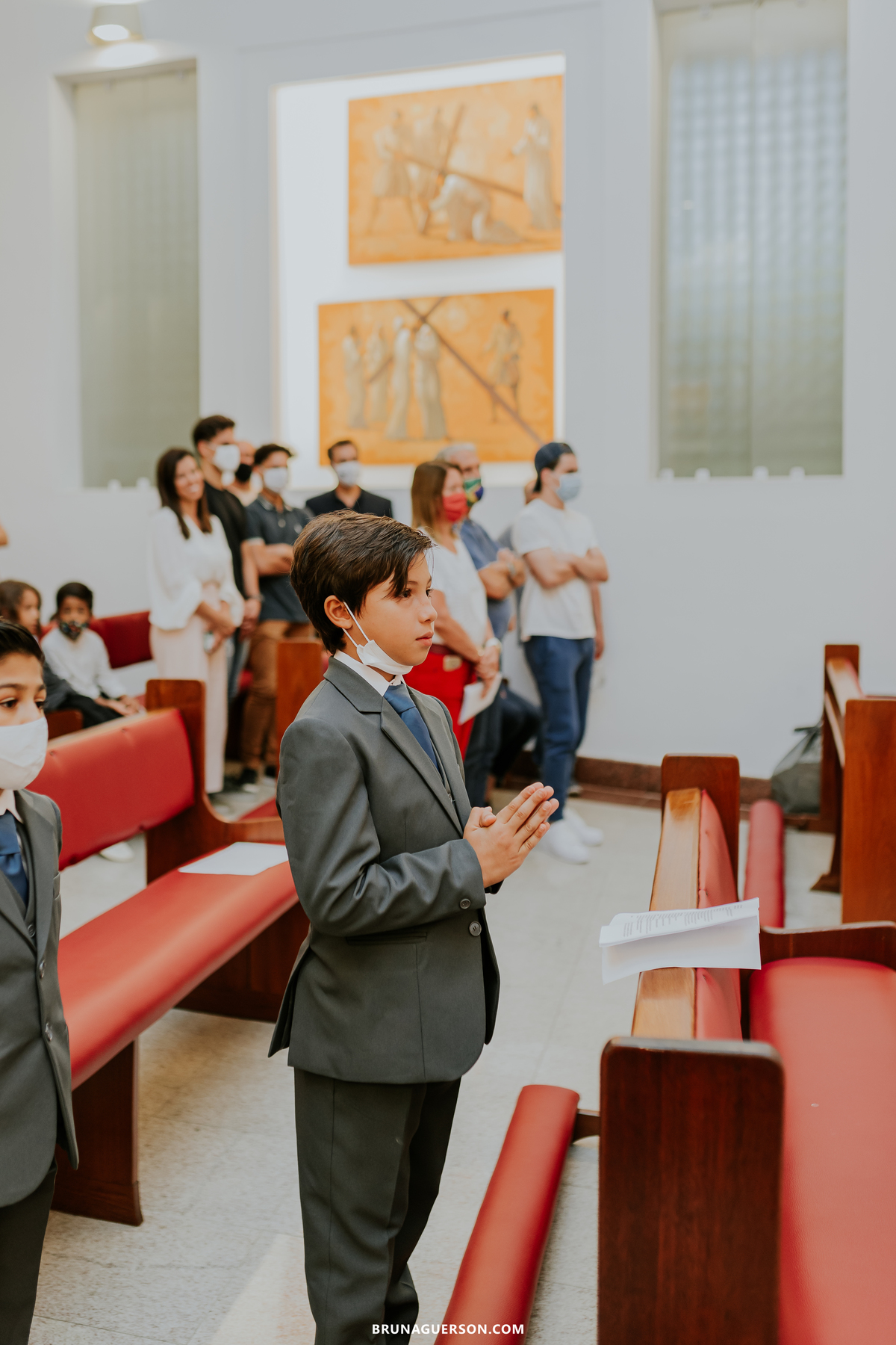 fotografia primeira comunhão eucaristia colégio porto real barra da tijuca paroquia Santa Rosa de lima rj 