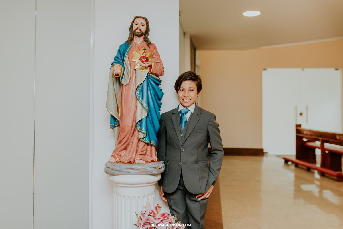 fotografia primeira comunhão eucaristia colégio porto real barra da tijuca paroquia Santa Rosa de lima rj 